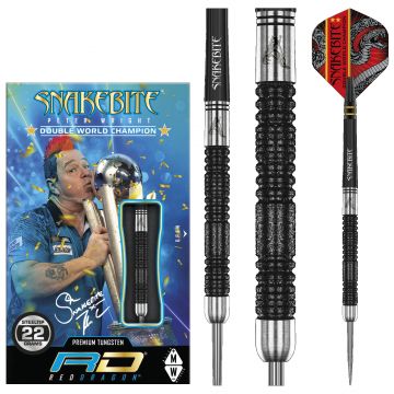 Red Dragon Peter Wright Double WC SE 85% noir darts 22g