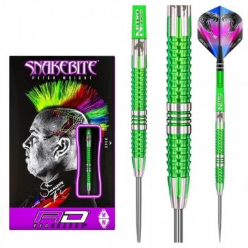 Red Dragon Peter Wright SNAKEBITE Mamba 2 90% argent - vert darts 22g