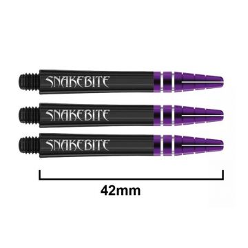 Red Dragon Peter Wright Snakebite Nitrotech Shafts noir - mauve dart shaft Medium