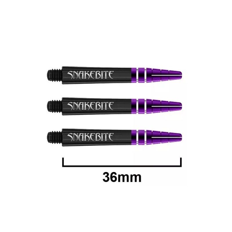 Red Dragon Peter Wright Snakebite Nitrotech Shafts noir - mauve dart shaft Short