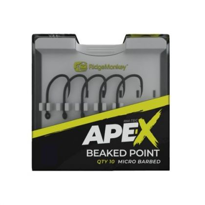 Ridgemonkey RM-Tec Ape-X Beaked Point Hooks gun metal karper vishaak 8