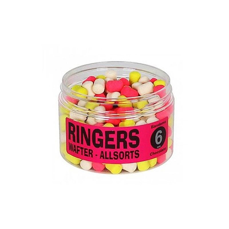 Ringers Wafters Assorts 4-kleuren witvis mini-boilie 6mm