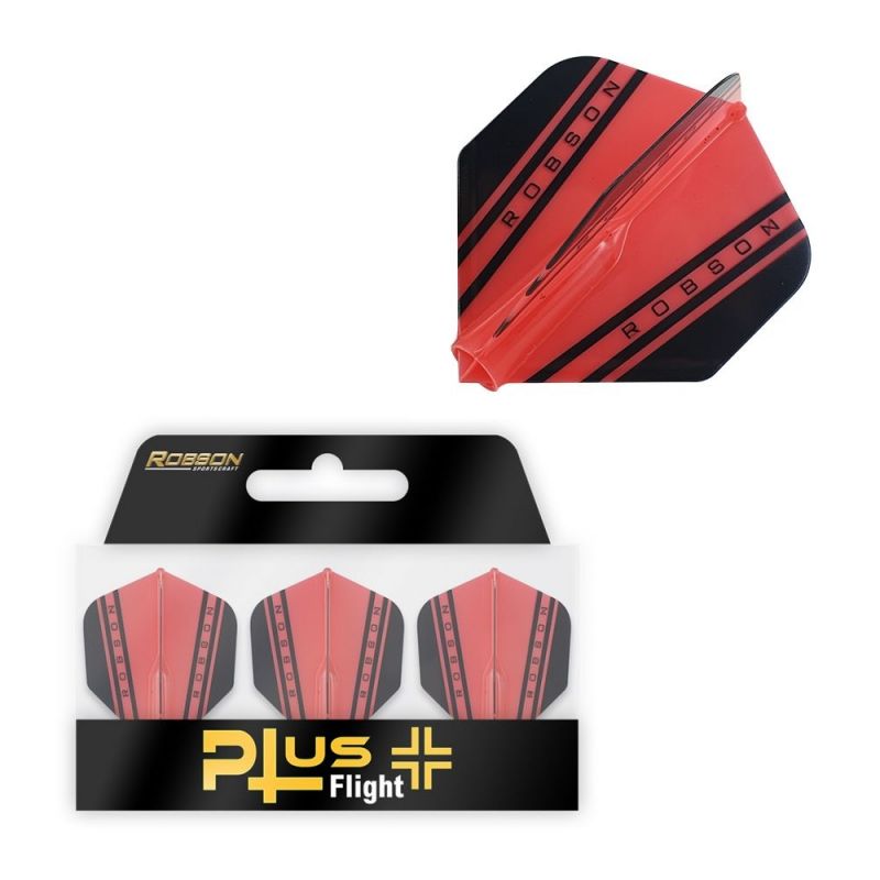 Robson Plus Flight Standard 6 V rood - zwart dart flight