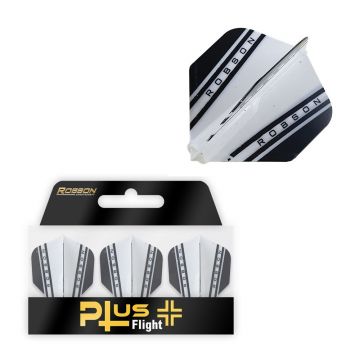 Robson Plus Flight Standard 6 V wit - zwart dart flight