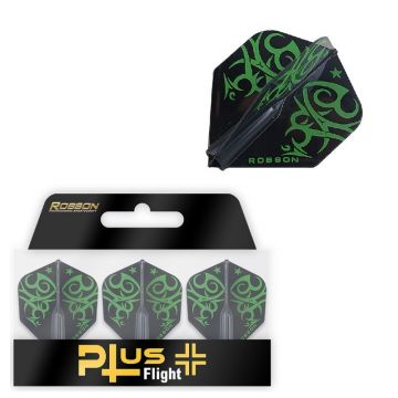 Robson Plus Flight Standard Tribe Green zwart - groen dart flight