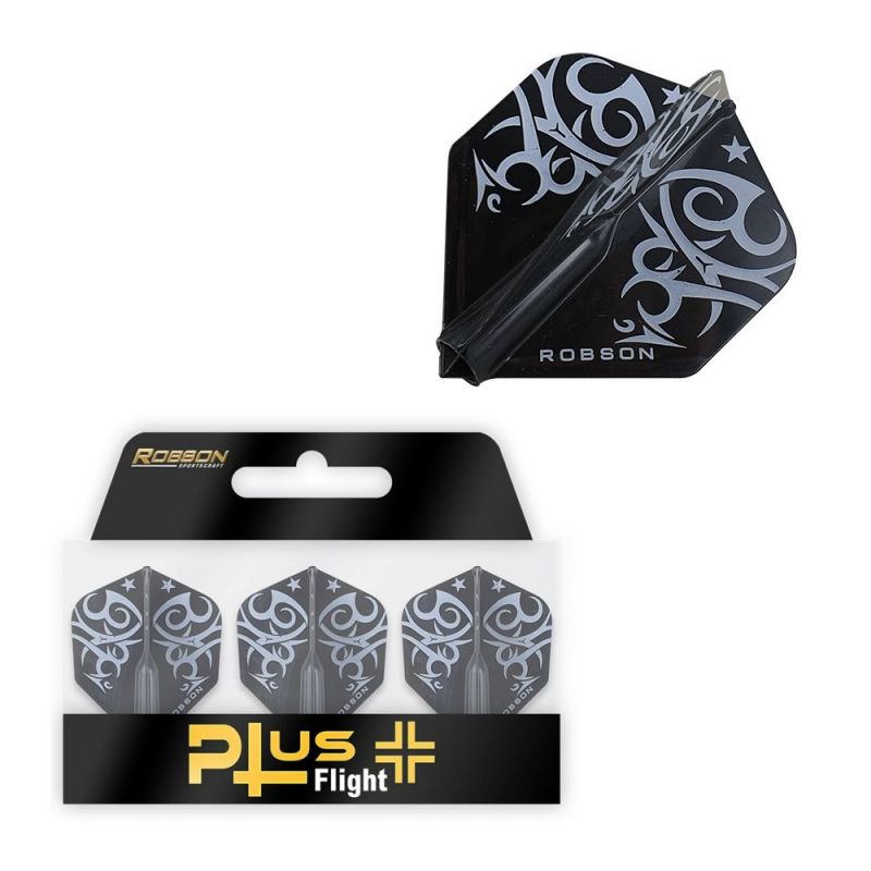 Robson Plus Flight Standard Tribe White zwart - wit dart flight