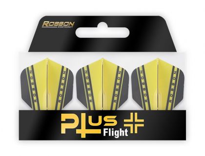 Robson Plus Flight Standard V Yellow zwart - geel dart flight