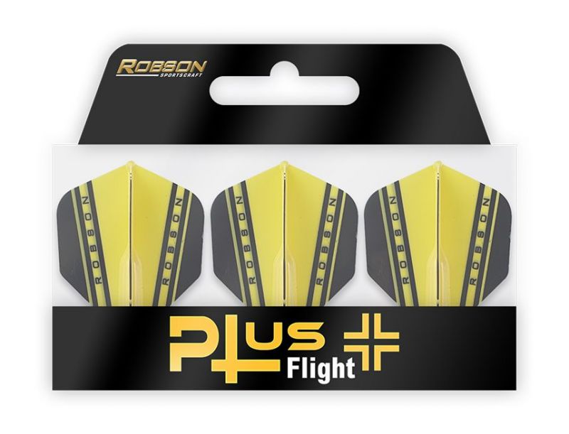 Robson Plus Flight Standard V Yellow zwart - geel dart flight