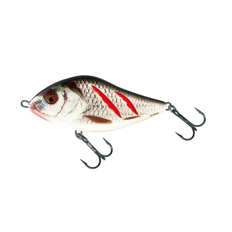 Salmo Slider Floating wounded real grey shiner roofvis kunstaas 7cm 17g