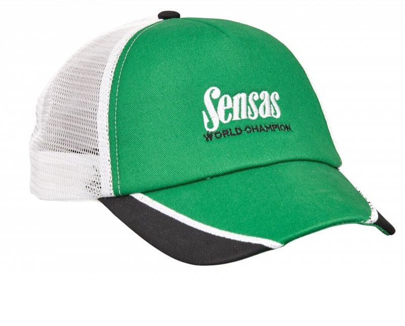 Sensas Challenge wit - groen - zwart pet