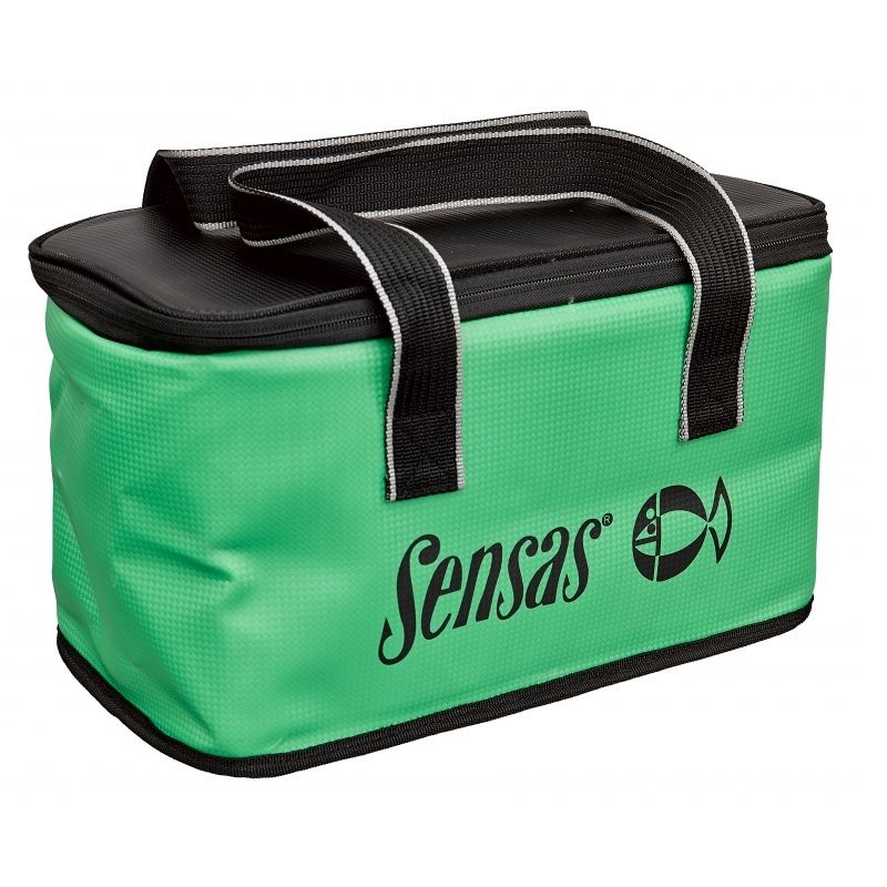 Sensas Koeltas Jumbo Small zwart - groen foreltas witvistas 35x20x20cm