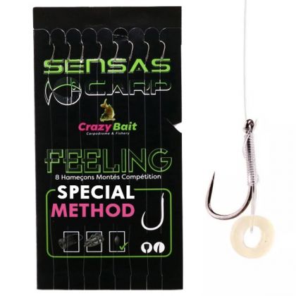 Sensas Method Band Onderlijn 4015 Barbless clair  H14 0.22mm 10cm