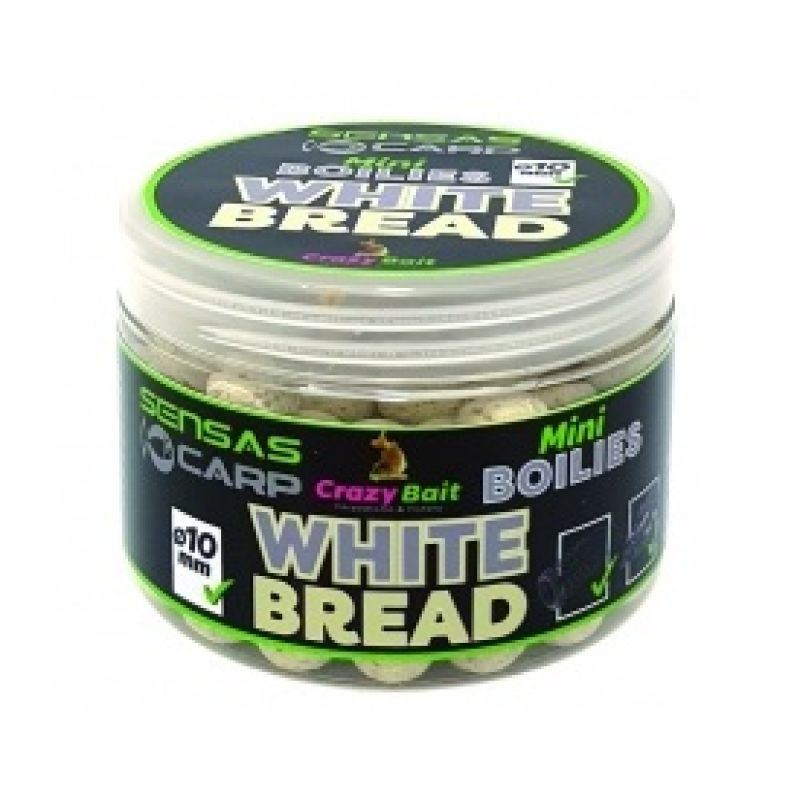 Sensas Mini Boilies White Bread blanc  10mm 80g