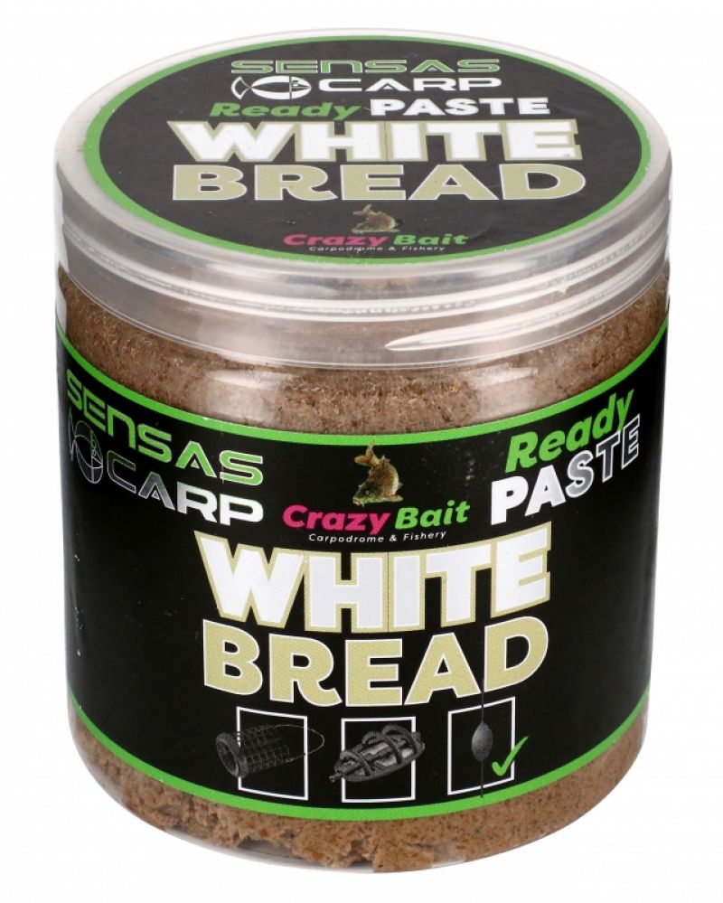 Sensas Ready Paste White Bread bruin witvis visvoer 250g