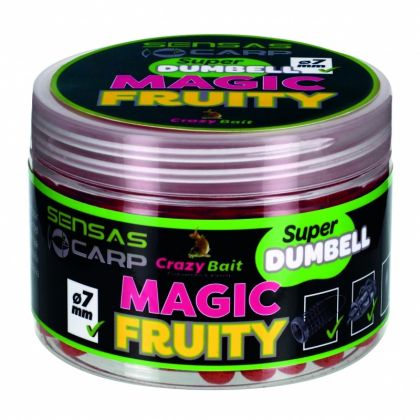 Sensas Super Dumbell Magic Fruity rouge - orange  7mm 80g