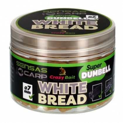 Sensas Super Dumbell White Bread brun - blanc  7mm 80g