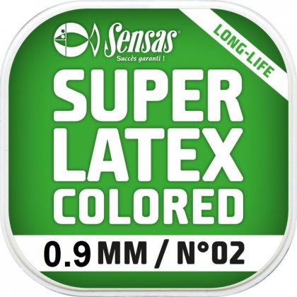 Sensas Super Latex Colored groen witvis viselastiek 0.90mm 6m