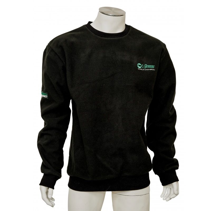 Sensas Sweater Windproof Fashion Club zwart - groen - wit vistrui Large