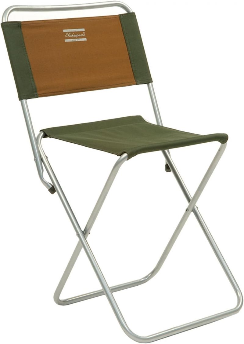 Shakespeare Folding Backrest Stool vert - brun - gris  58*44cm