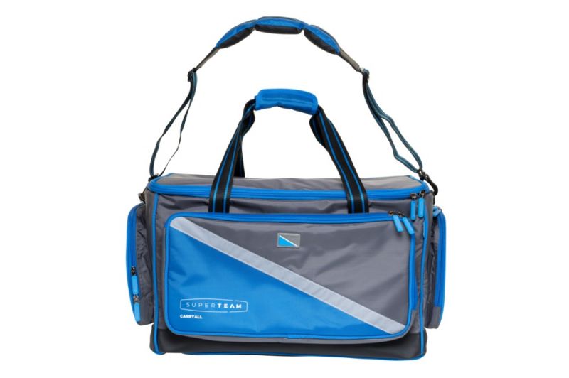 Shakespeare SUPERTEAM Carryall grijs - blauw foreltas witvistas