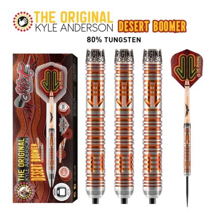 Shot Kyle Anderson Desert Boomer 80% oranje -  zilver dartpijlen 24g