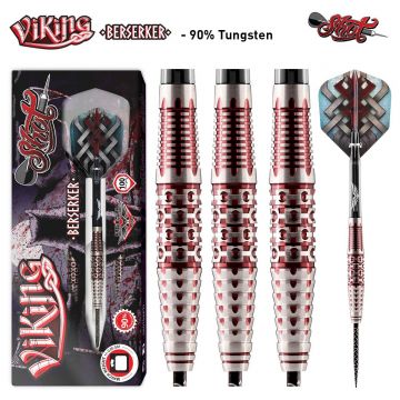 Shot Viking Berserker 90% zwart -  zilver - rood dartpijlen 23g