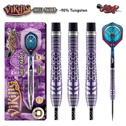 Shot Viking Shield Maiden 90% noir - argent - mauve darts 25g