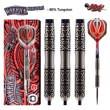 Shot Warrior Hautoa 80% zwart -  zilver - rood dartpijlen 24g