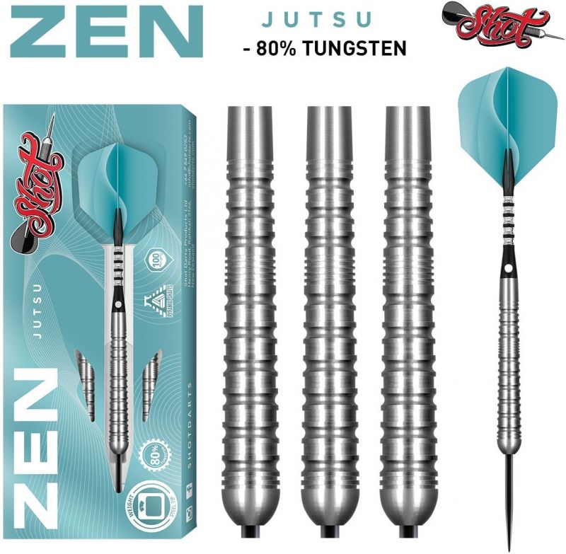 Shot Zen Jutsu 80% zwart -  zilver dartpijlen 25g