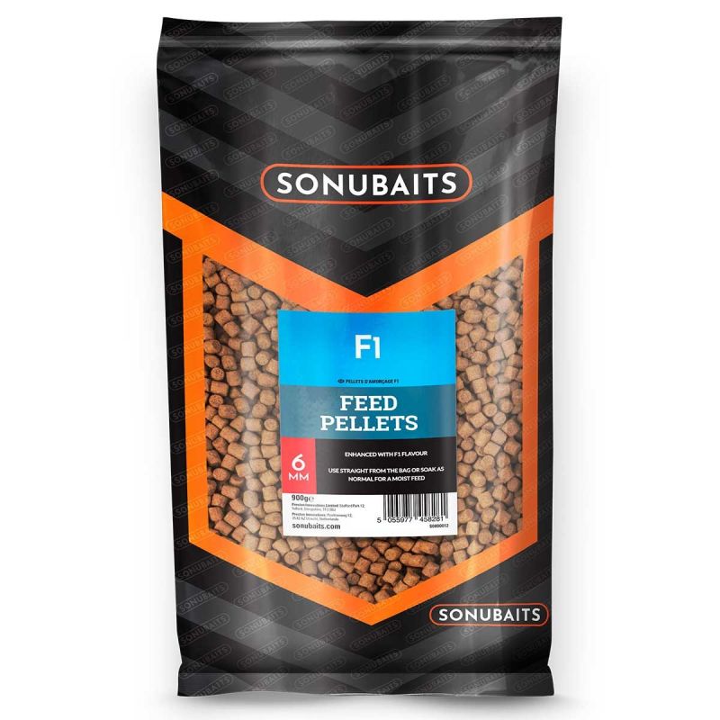 Sonubaits F1 Feed Pellets brun  6mm 900g