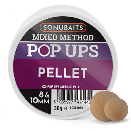 Sonubaits Mixed Method Pop-Ups Pellet bruin witvis mini-boilie 8-10mm