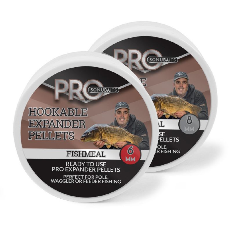 Sonubaits Pro Hookable Expander Pellets Fishmeal brun  6mm 100g