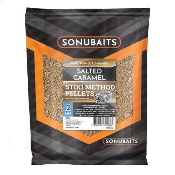 Sonubaits Stiki Salted caramel method pellet bruin vispellets 2mm 650g