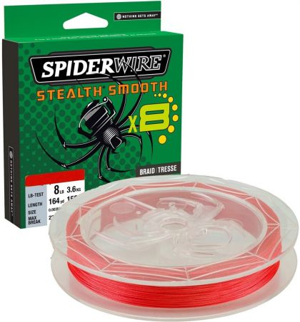 Spiderwire Stealth Smooth X8 red gevlochten visdraad 0.06mm 150m