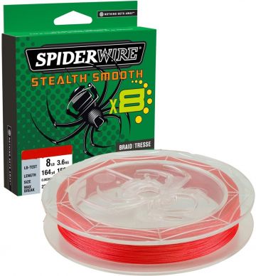 Spiderwire Stealth Smooth X8 red gevlochten visdraad 0.07mm 150m