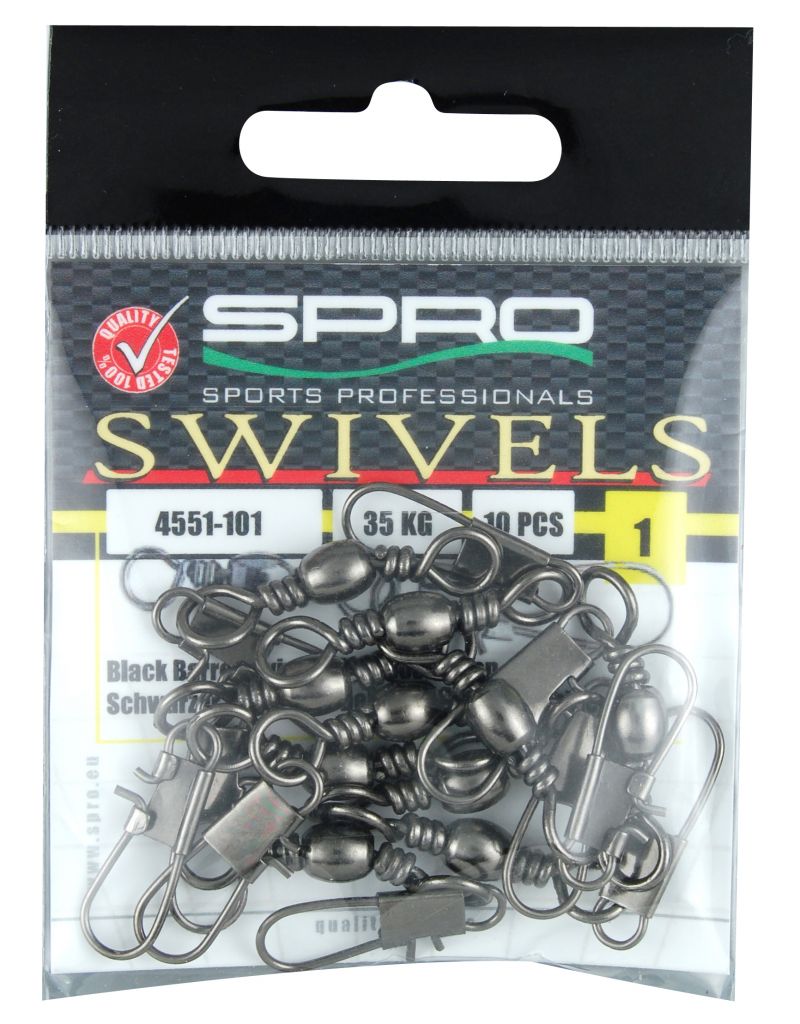 Spro Barrel Swivel met Interlock Snap nickel  14 9kg