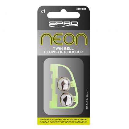 Spro Neon Clip Twin Bell Glowstick Holder groen verschillend artikel 2.8mm-3.8mm