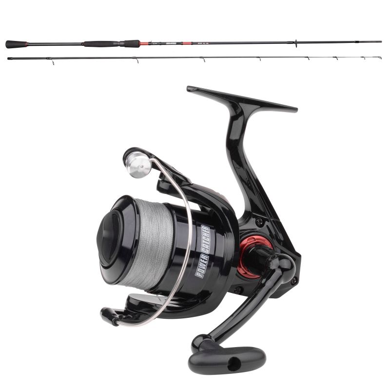 Spro PowerCatcher Jig Spin + Reel 3000 zwart - grijs - bruin roofvis spinhengelset 2m70 <30g