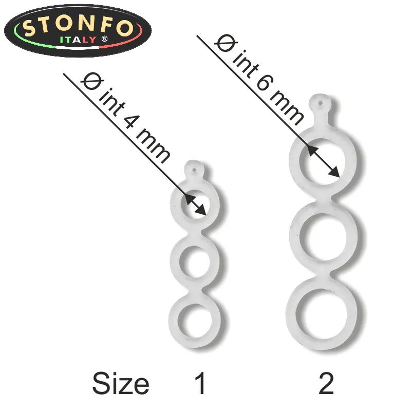 Stonfo Bait Bands Tris clear klein vismateriaal Size 2