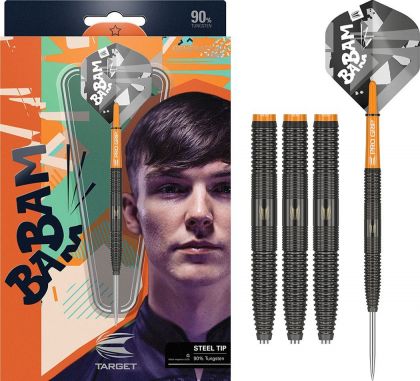 Target Bradley Brooks 90% zwart - zilver dartpijlen 21g