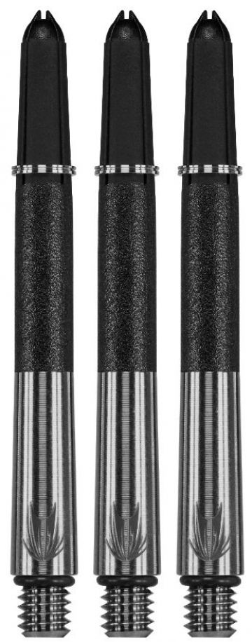 Target Carbon Titanium Pro Shafts zwart -  zilver dart shaft Medium