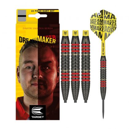 Target Dimitri Van Den Bergh Brass argent - noir darts 22g