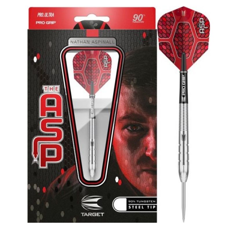 Target Nathan Aspinall 90% rouge - argent darts 22g