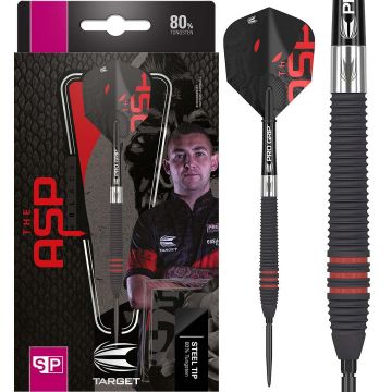 Target Nathan Aspinall Black 80% Swiss argent - noir darts 22g