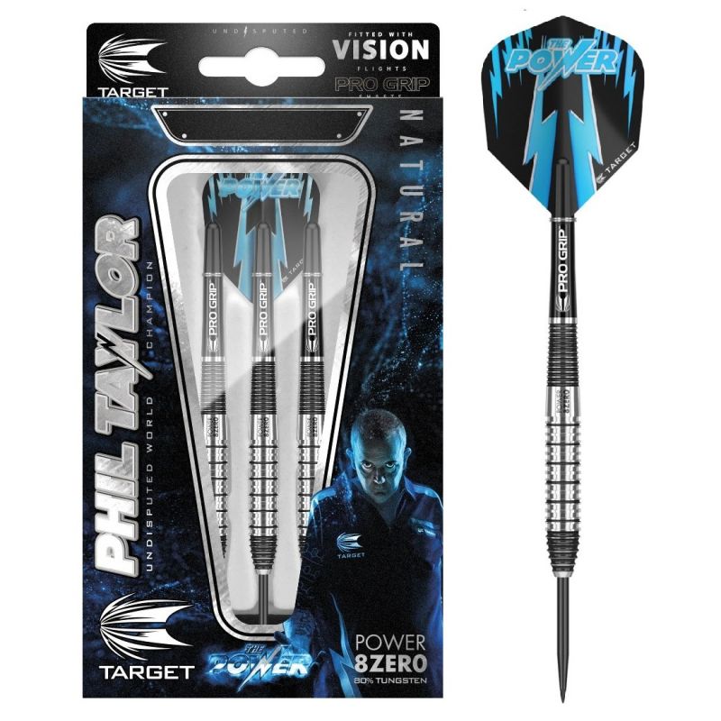 Target Power Taylor 8Zero 2 80% noir - argent darts 26g