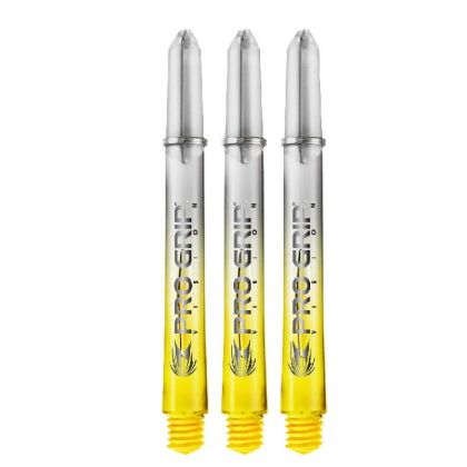 Target Pro Grip Vision Shaft clear - geel dart shaft Medium