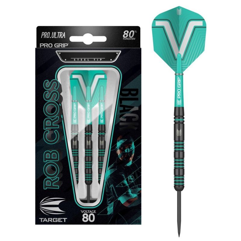 Target Rob Cross Black 80% aqua - zwart dartpijlen 22g