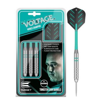 Target Rob Cross Voltage Silver Brass aqua - argent darts 24g