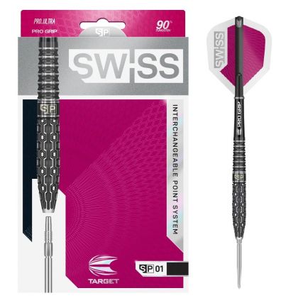 Target Swiss SP01 90% noir - argent darts 22g