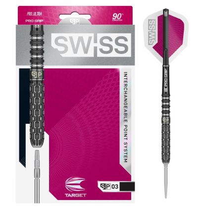 Target Swiss SP03 90% noir - argent darts 21g